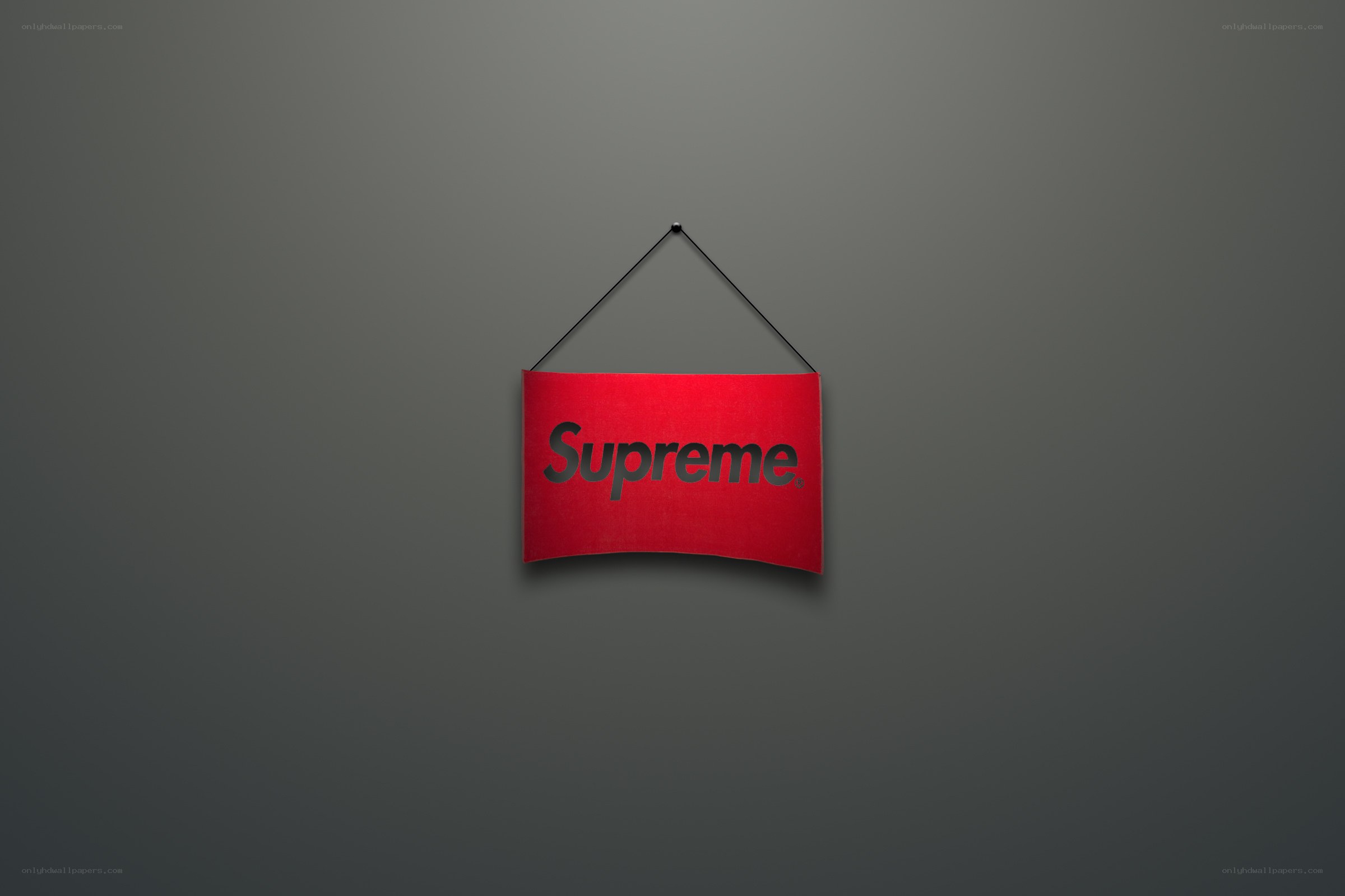 Supreme red flag sign