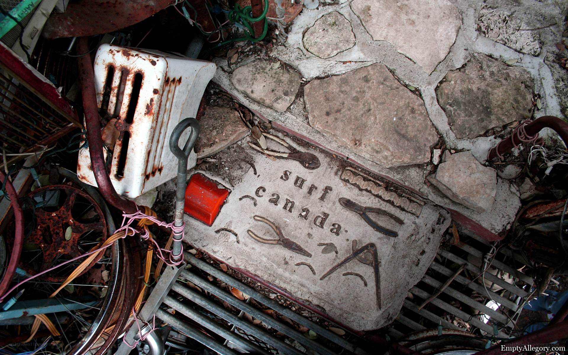 Surf Canada concrete marker