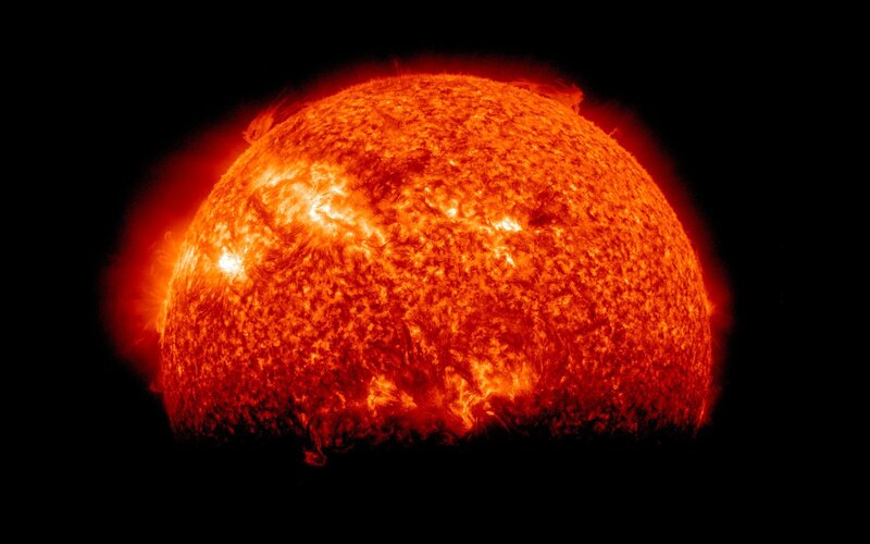 Surface of the Sun — Red