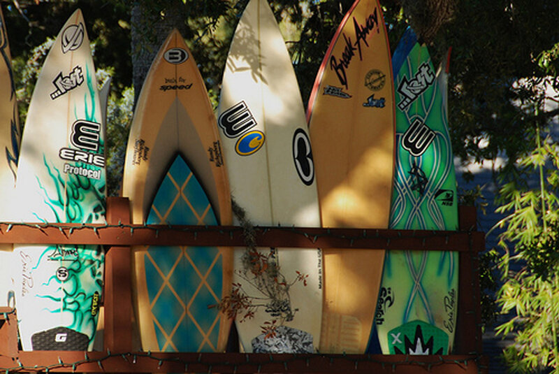 Surfboards on Rack