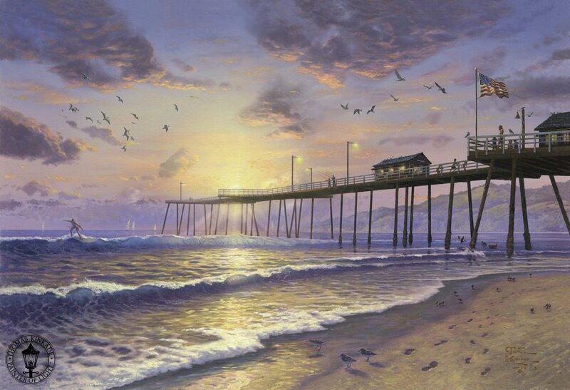 Surfer at Sunset — Purple