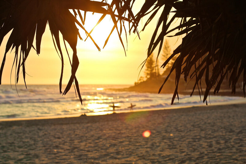 Surfer at Sunset — Yellow