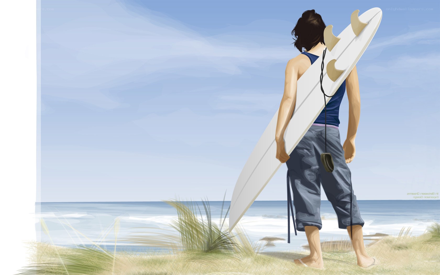 Surfer at the beach