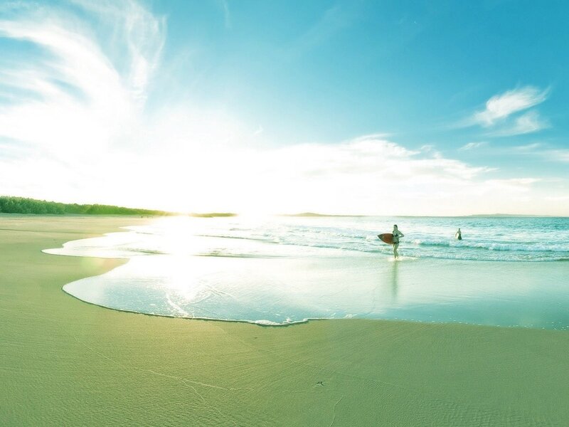 Surfer at the beach