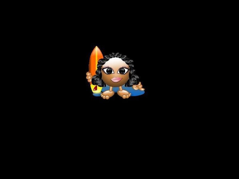 Surfer emoji with surfboard