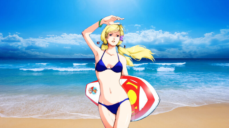 Surfer girl at the beach