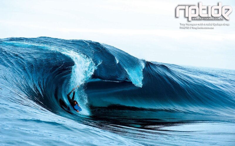 surfer in a large wave
