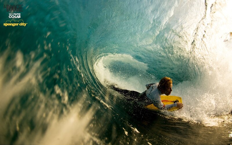 Surfer in a wave tunnel