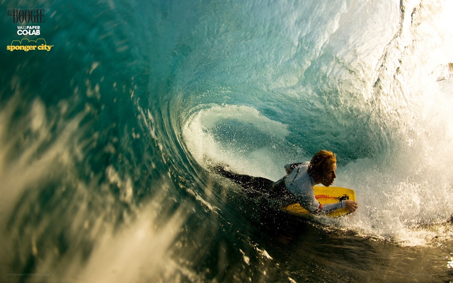 Surfer in a wave tunnel