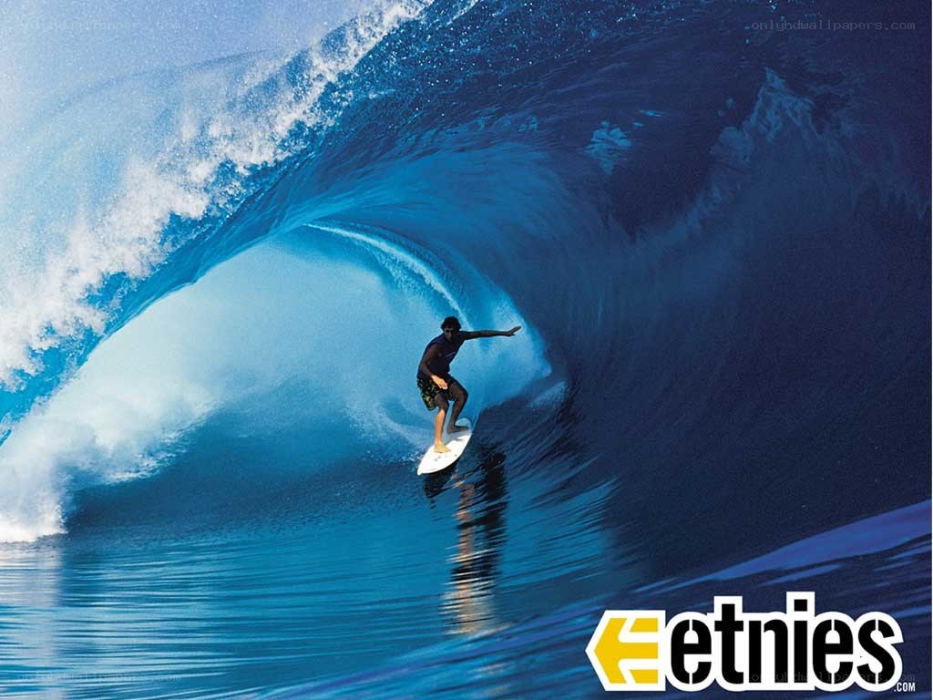 Surfer in a wave tunnel