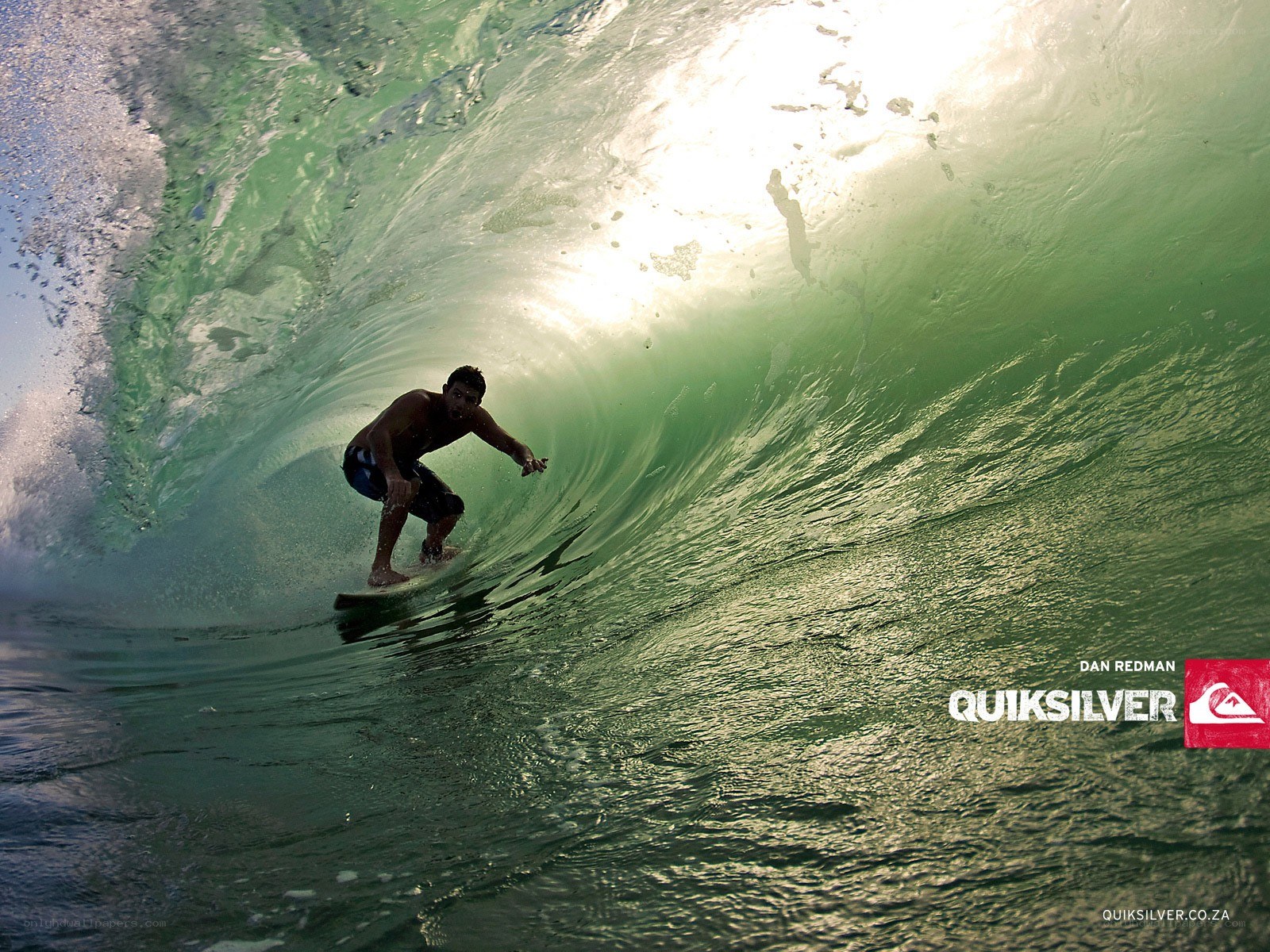 Surfer in a wave tunnel