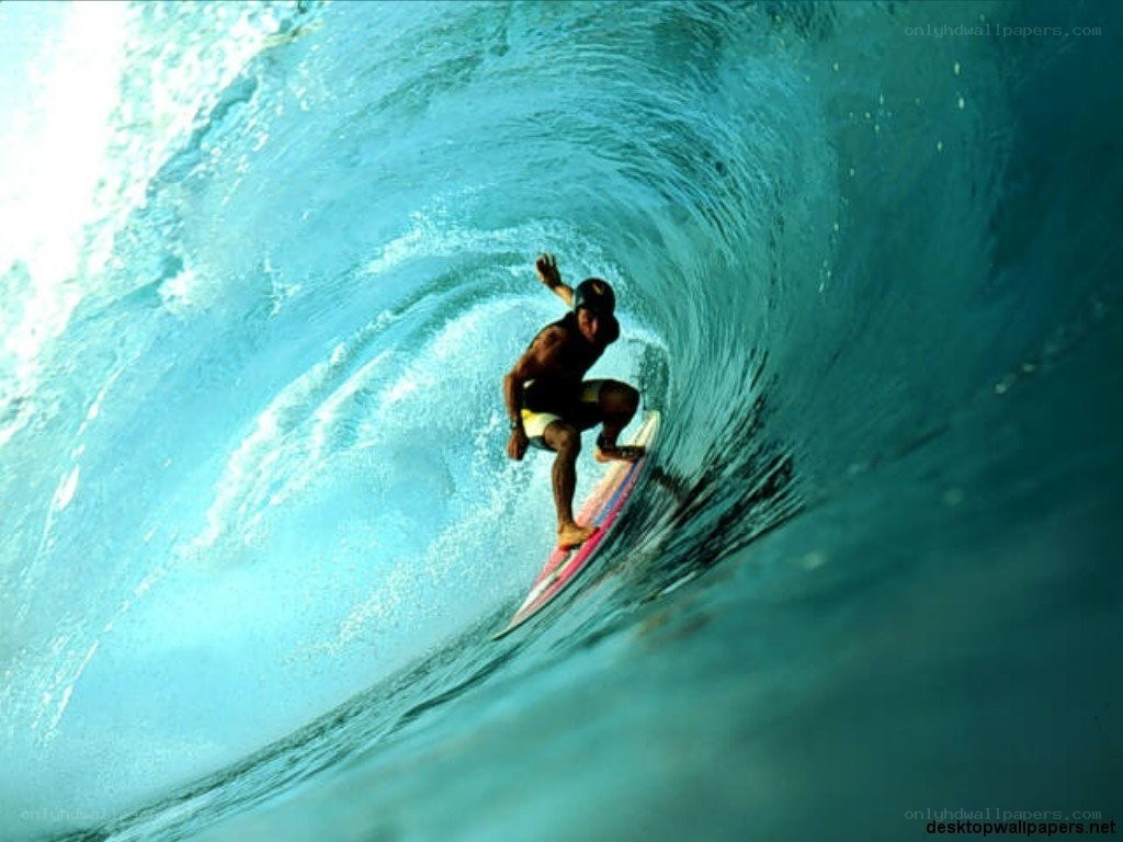 surfer in a wave tunnel