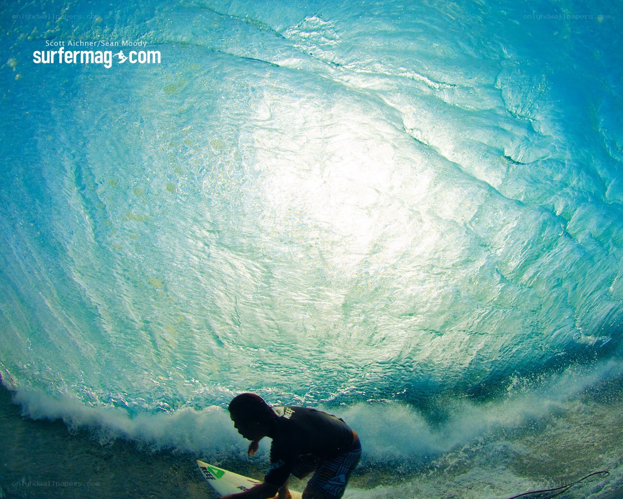 Surfer in a wave tunnel