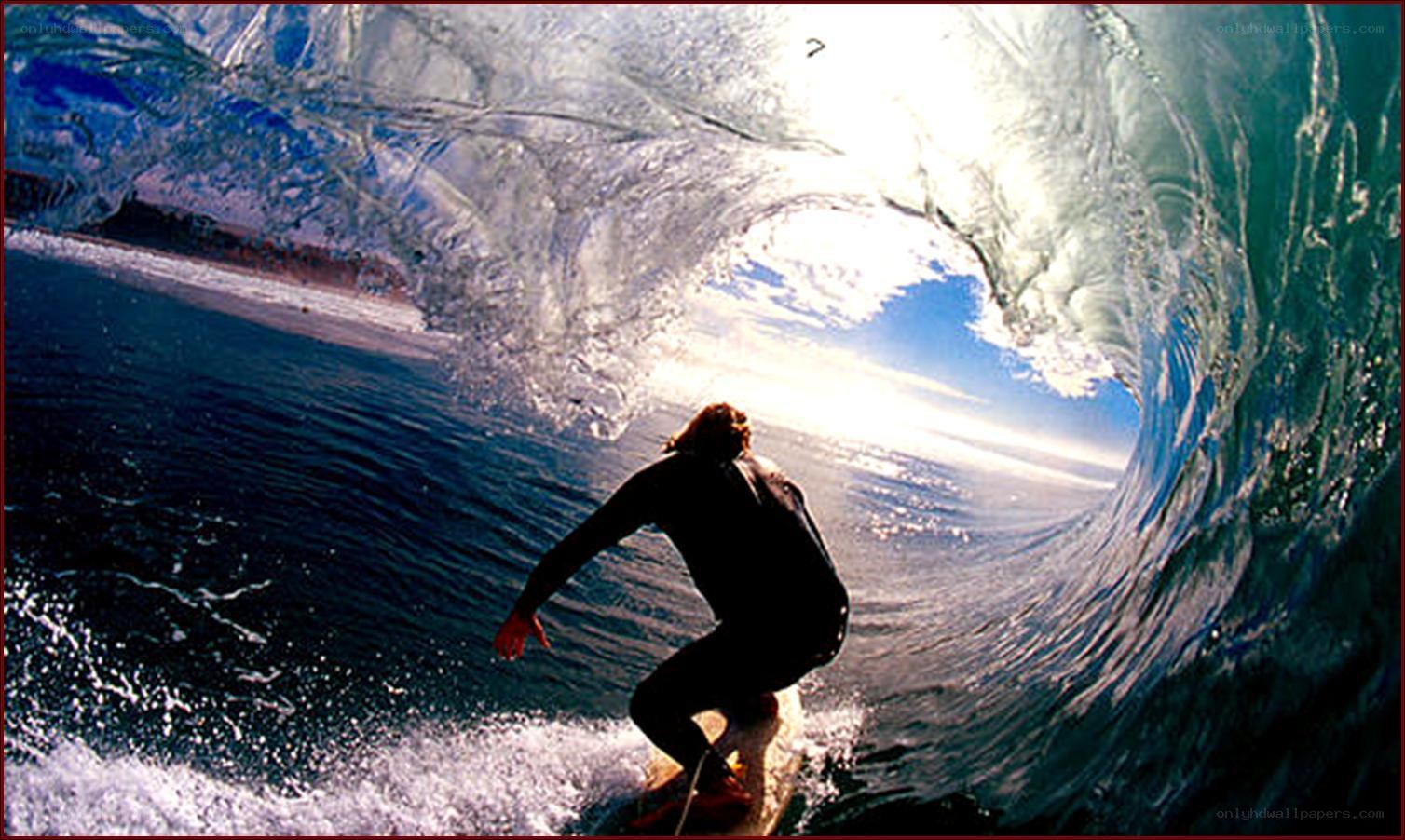 surfer in a wave tunnel