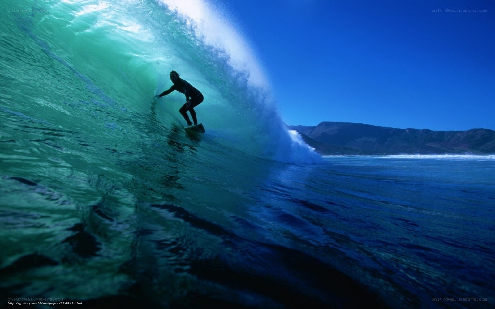 Surfer in a wave tunnel