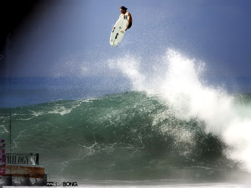 Surfer in Mid-air — Blue