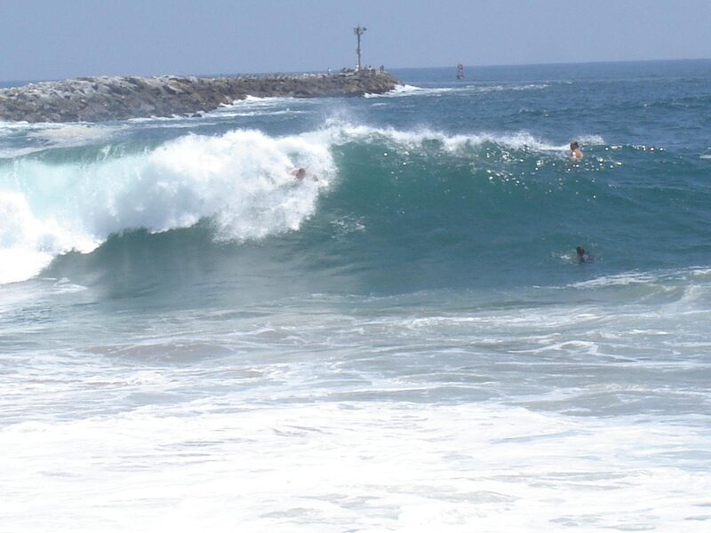 Surfer in Ocean Wave — Blue