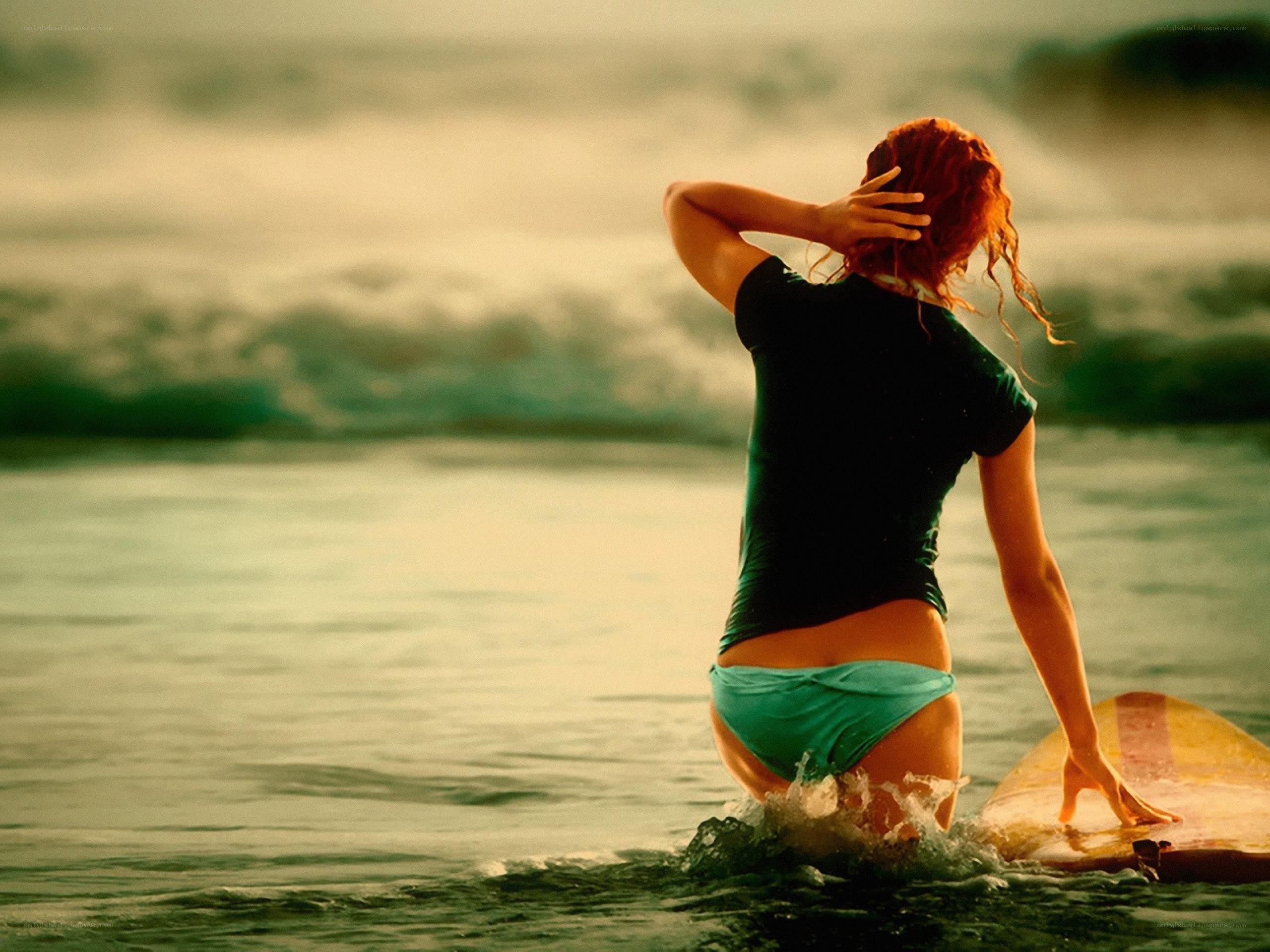 Surfer in the ocean