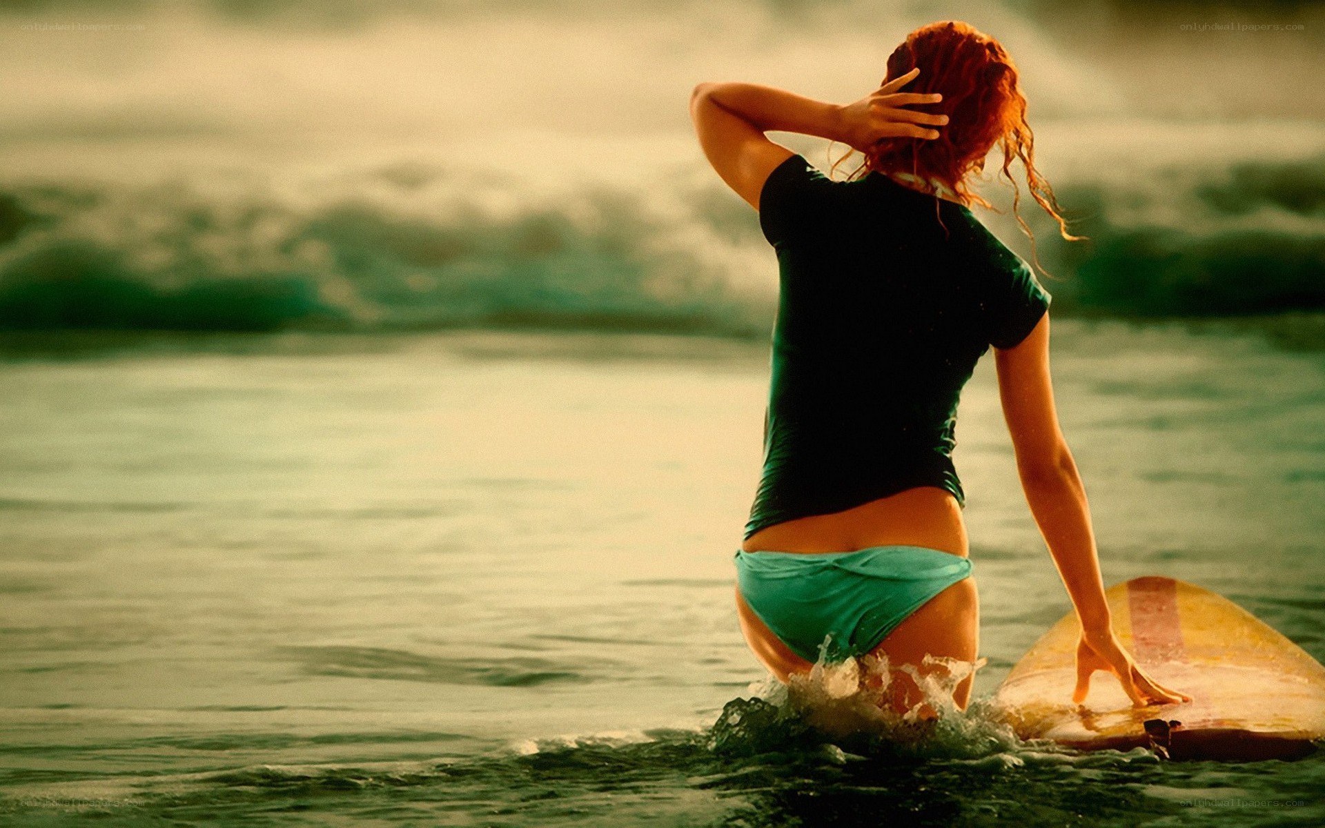 Surfer in the ocean