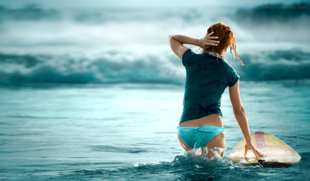 Surfer in the ocean