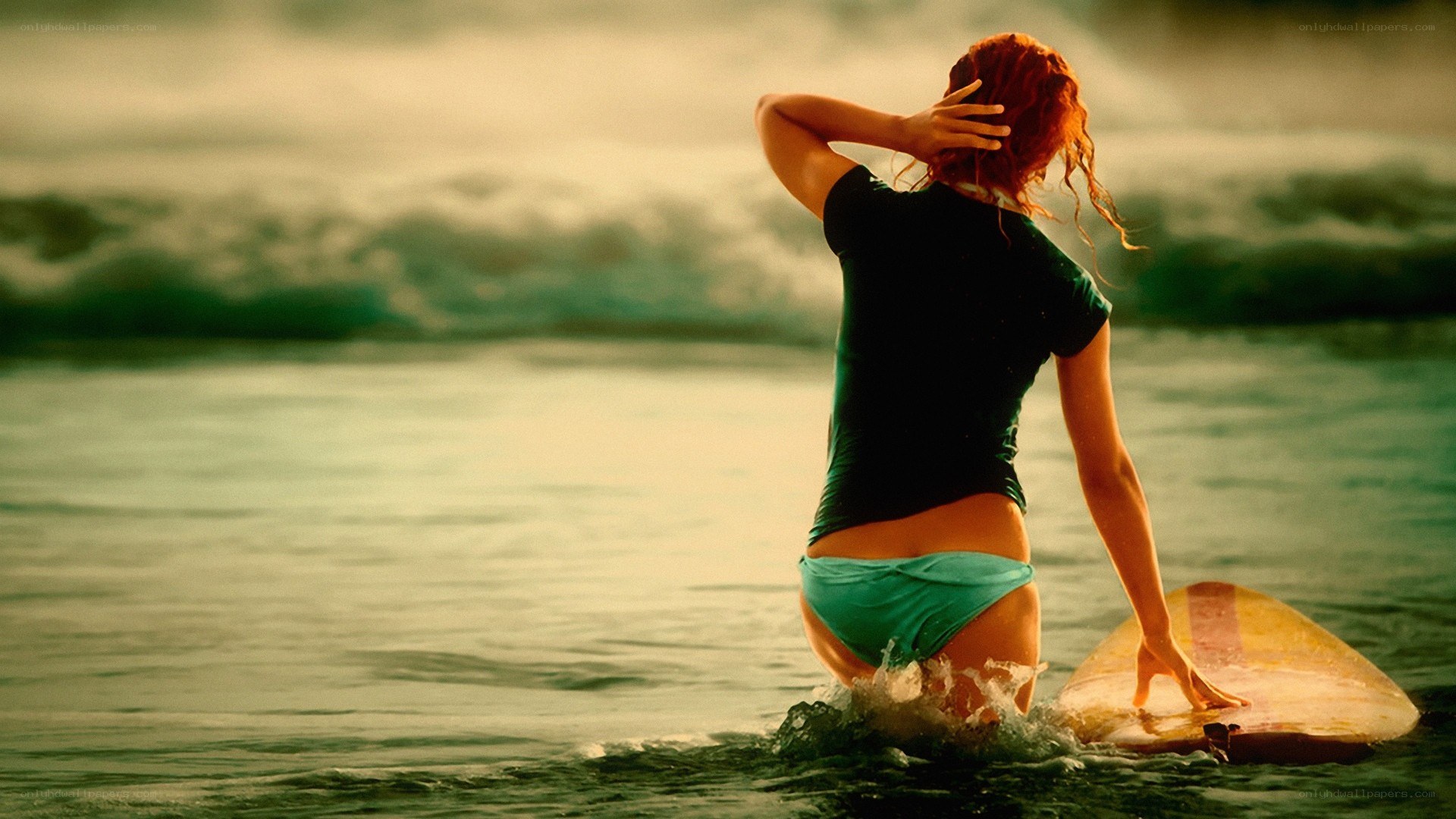 Surfer in the ocean