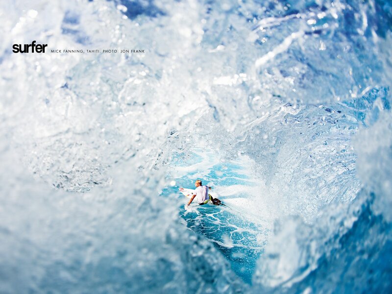 Surfer in Wave — Blue