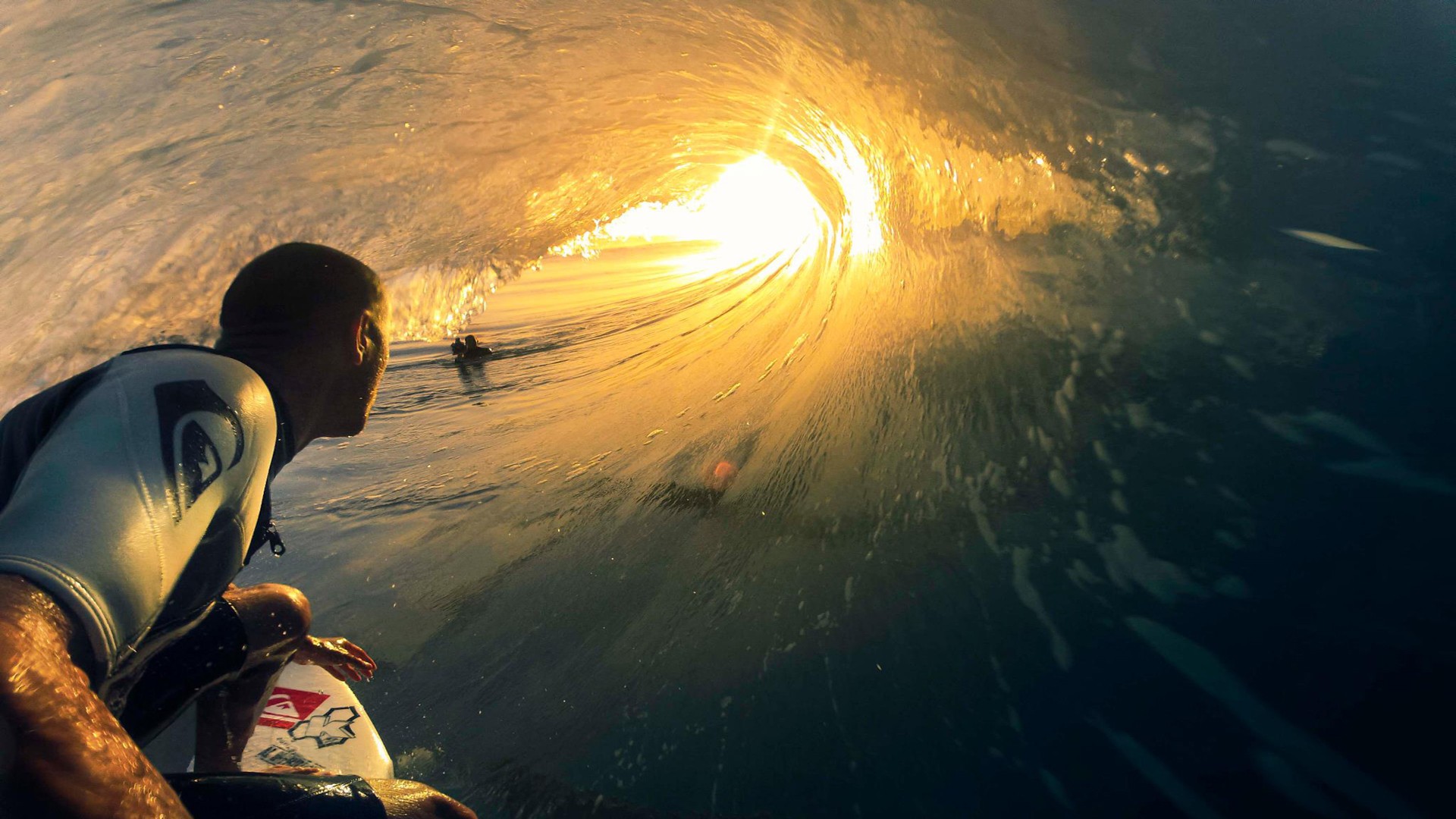 surfer in wave tunnel