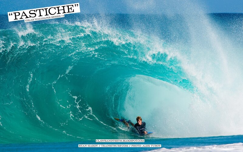 Surfer in Wave Tunnel — Blue, Dynamic, Afternoon, Photograph, Surfboard, Ocean, Green, White