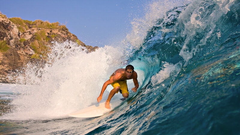 Surfer in Wave Tunnel — Blue, Dynamic