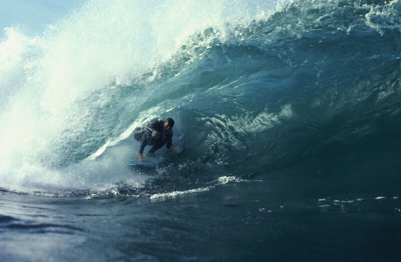 Surfer in Wave Tunnel — Dynamic, White