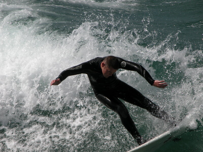Surfer on a Wave — Black