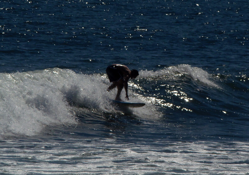 Surfer on a Wave — Blue, Dynamic, Afternoon, Photograph