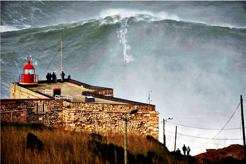 Surfer on Massive Wave