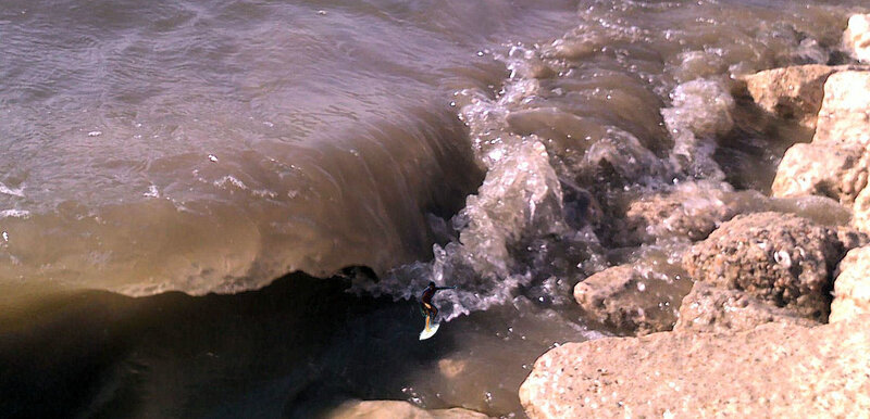 Surfer on Wave — Brown