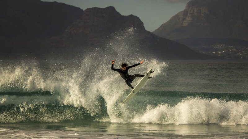 Surfer on Wave — Green