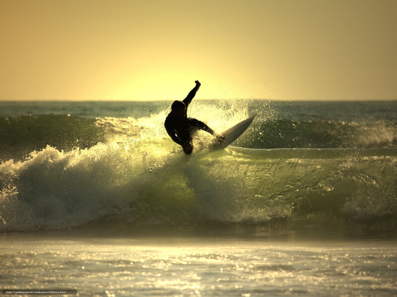 Surfer on Wave — Yellow