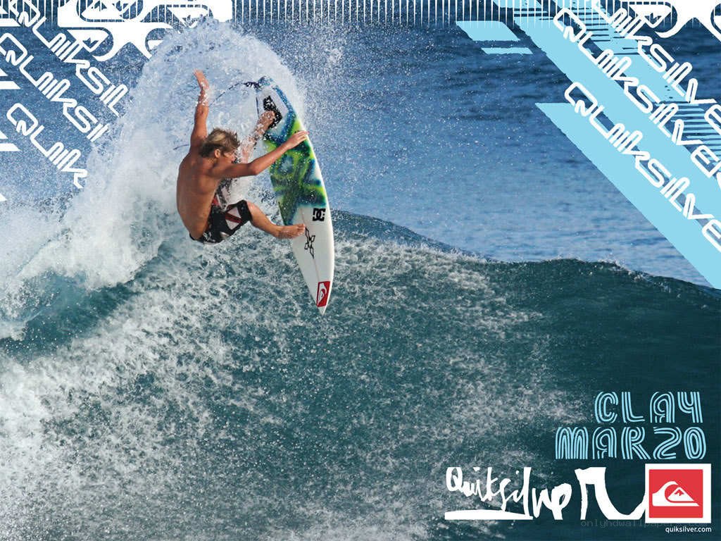 Surfer performing aerial maneuver