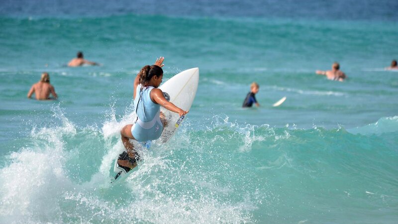 Surfer Riding Wave — Blue, Active