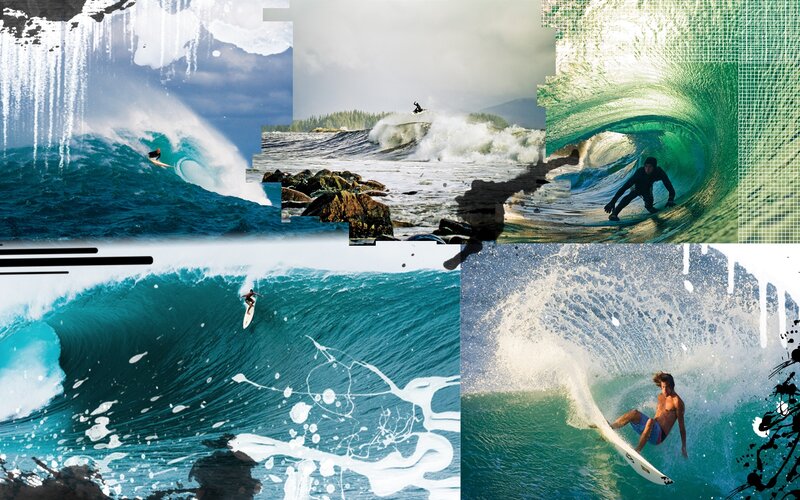 Surfer Riding Wave — Blue, Dynamic, Afternoon, Photograph, Ocean, Surfboard