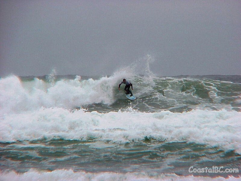 Surfer Riding Wave — Gray