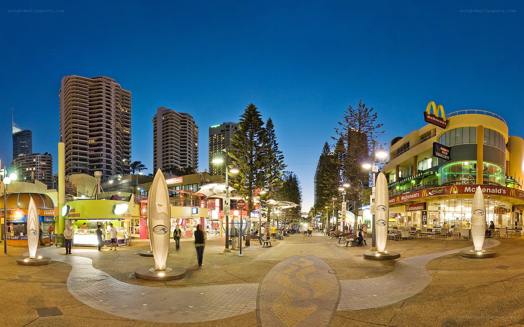 Surfers Paradise at dusk