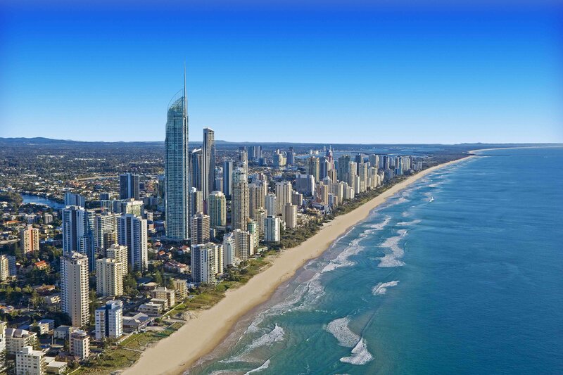 Surfers Paradise Skyline — Blue