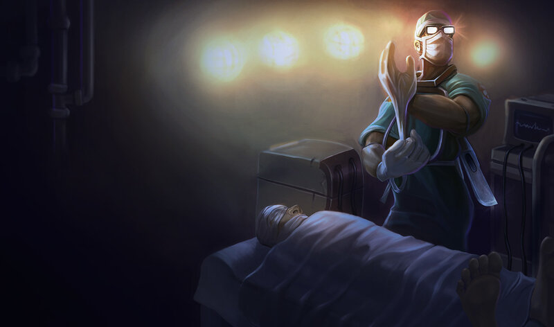 Surgeon in Operating Room — Dark