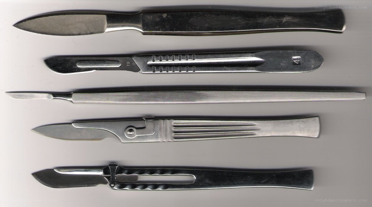 surgical scalpels and instruments