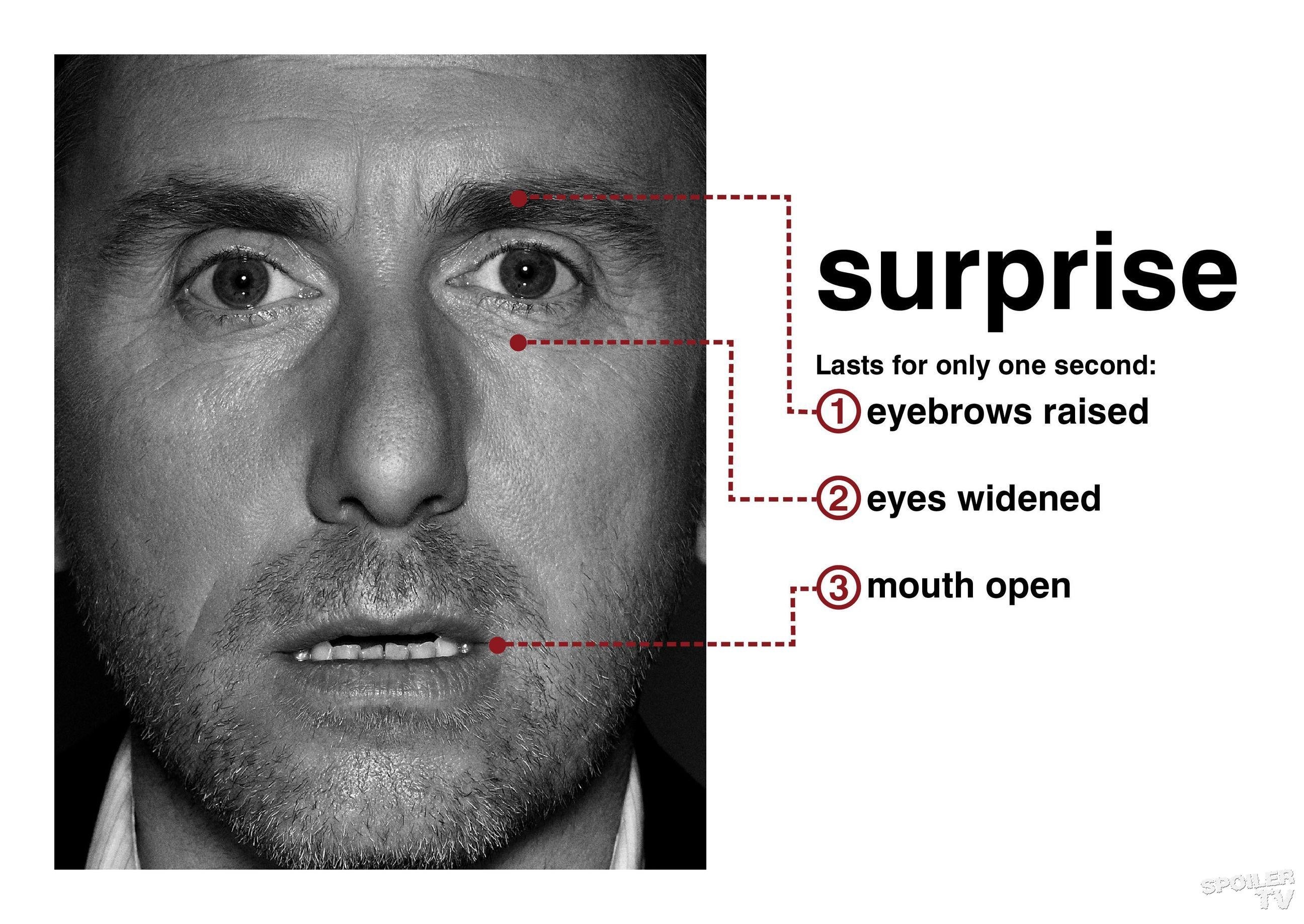 Surprise facial expression diagram
