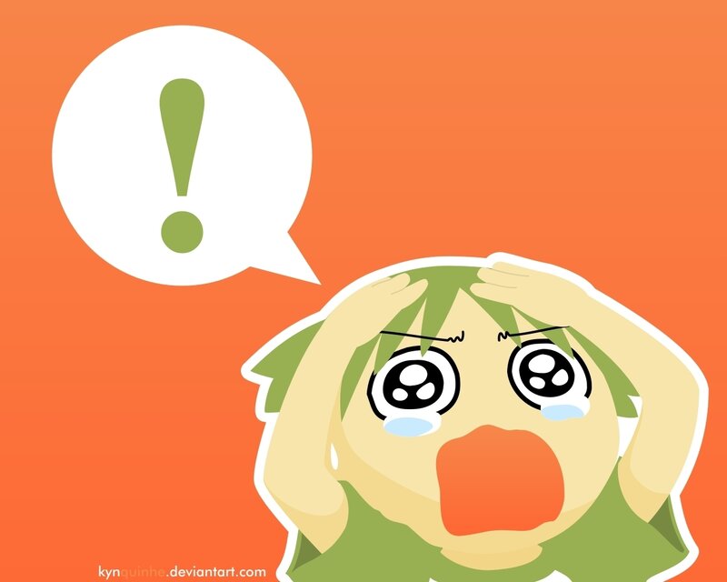 surprised anime character