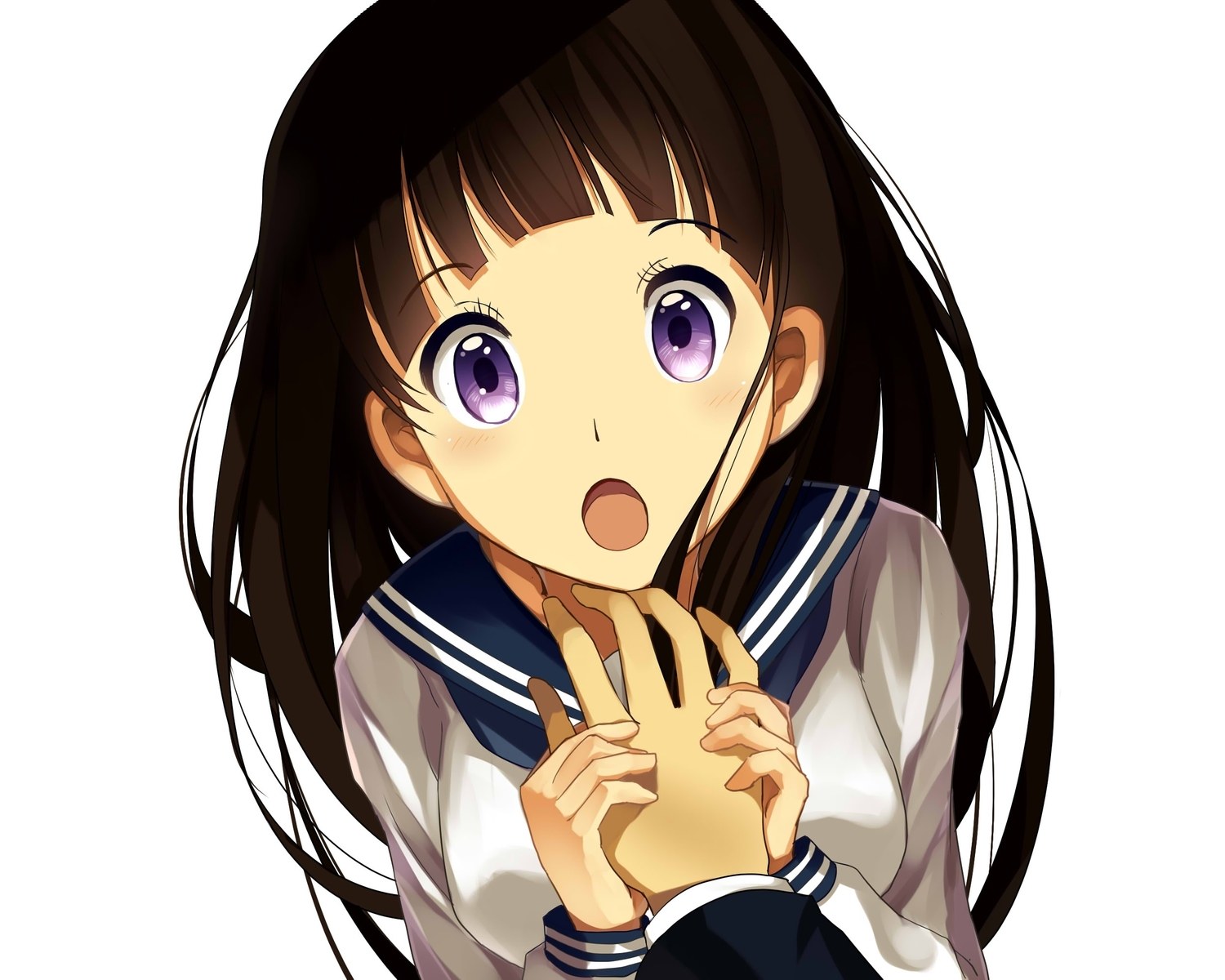 surprised anime girl