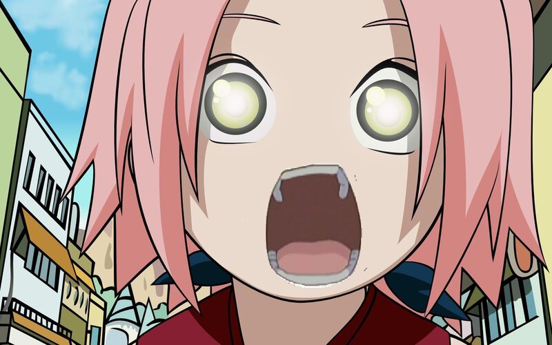 surprised anime girl