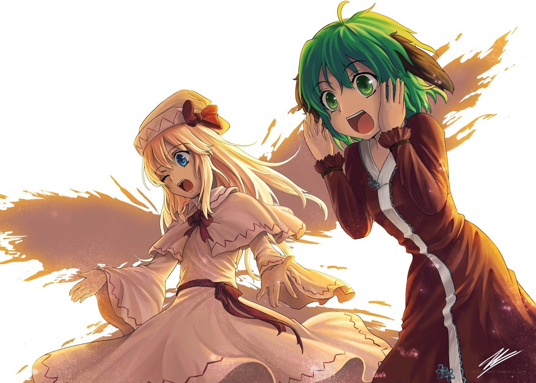 Surprised anime girls