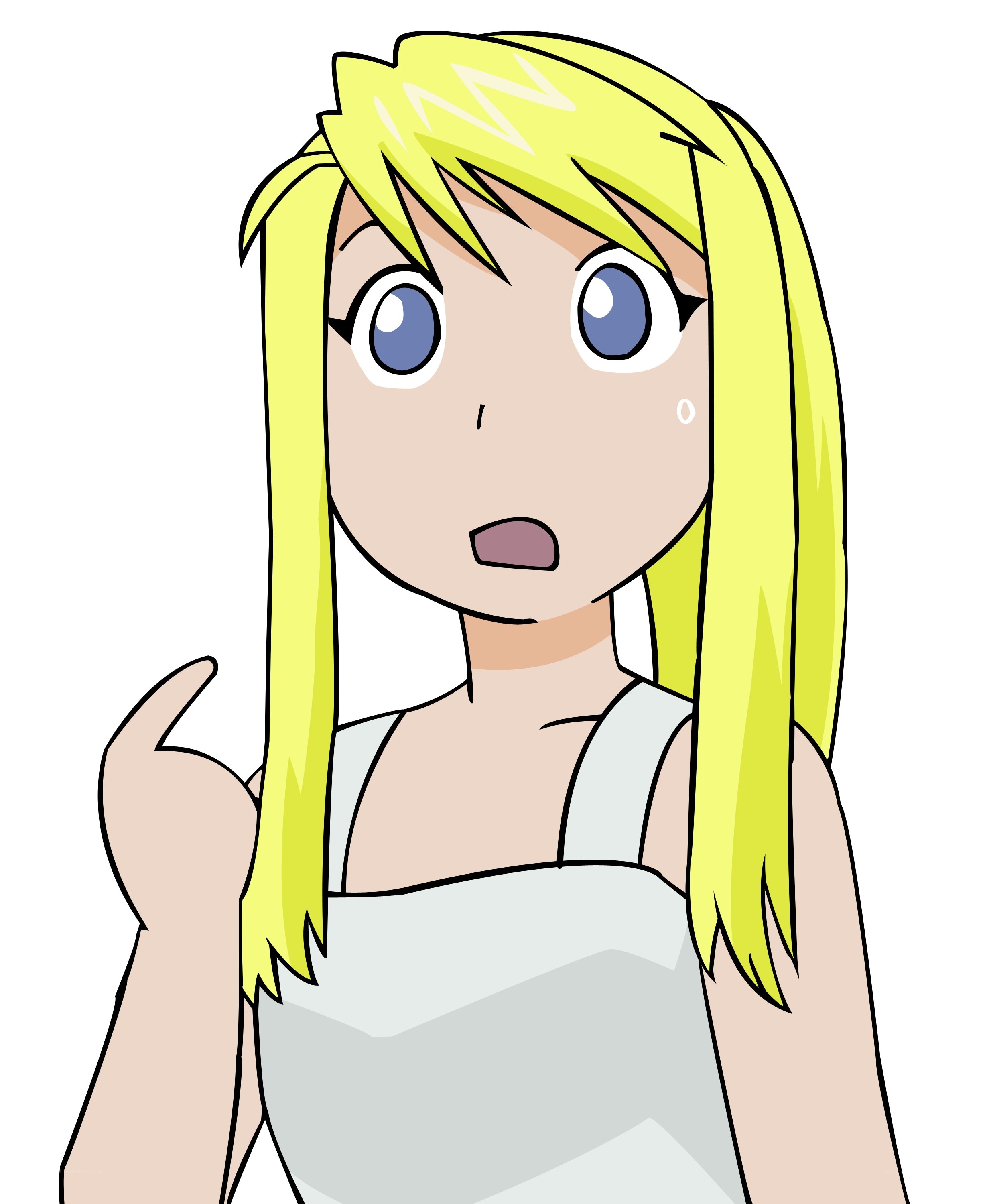 surprised blonde girl
